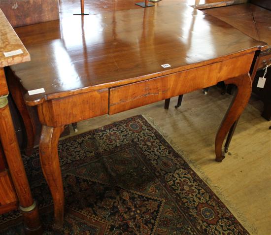 Fruitwood single drawer writing table